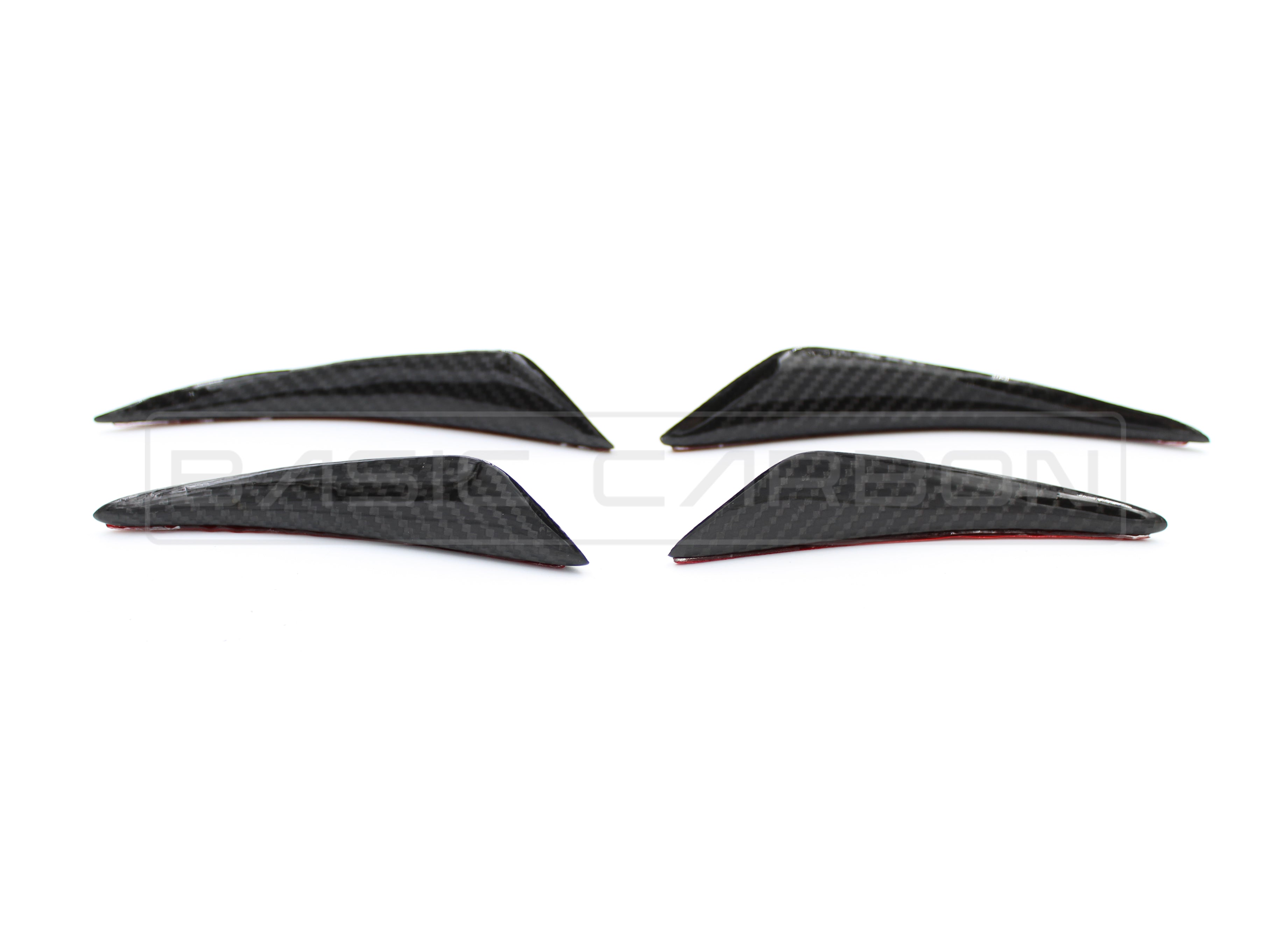 Basic Carbon Universal Pre-Preg Dry Carbon Front Bumper Corner Canard